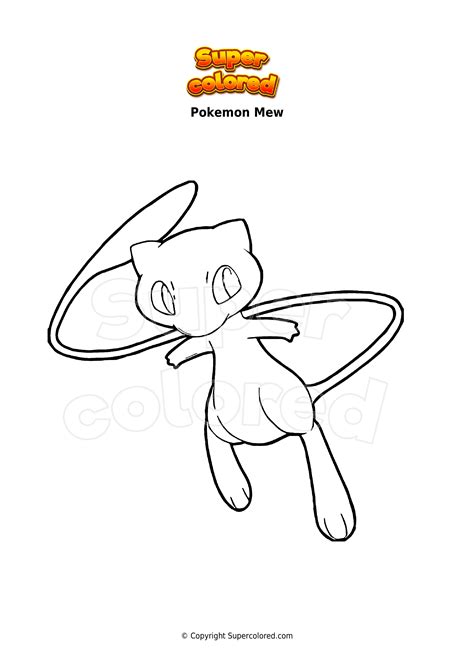 pokemon ausmalbilder mew|Ausmalbild: Pokemon Mew 